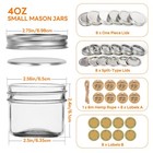 4 Oz Glass Mason Jars With Lids 8 Pack   Mini Canning Jars For Jams  Honey  S   