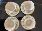 Lenox Holiday gold Trim Set Of 4 Cups And 4 Saucers Made In Usa-new