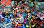Large Toy Box Junk Drawer Lot Of Misc  Toys  140  Items 