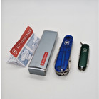 Victorinox Swiss Army Knife Lot - Blue Tinker   Green Classic Sd Two Total