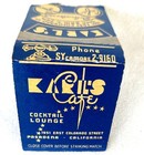 Vintage Matchbook Non Existent Since Destroyed Karl s Cafe Lounge Pasadena Ca