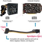 Sata 15 Pin Male To 8 Pin 6 2 Pci-express Pcie Video Graphic Card Power Adapter