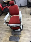 Antique Berninghaus Cincinnati Oh Barber Chair Red white  Footrest Hydraulic