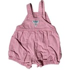 Vintage Oshkosh Bgosh Pink Hickory Stripe Overalls 12m Made In Usa Shortalls