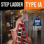 4 Ft  Fiberglass Leaning Step Ladder  8 Ft  Reach   300 Lbs  Load Capacity Type
