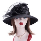 Satin Ribbon Womens Dressy Church Wedding Kentucky Derby Oaks Day Sun Hat A578
