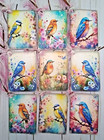9 Spring Birds handmade gift Tags scrapbooks junk Journals crafts planners