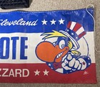 100 7 Wmms Sheet Banner   cleveland Radio History  Rock The Vote Hand Painted