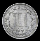 1865 3cn Three Cent Nickel- Nice Original Surface- Choice Au- Smh-2262