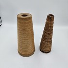 Vintage antique Set Lot Of 2 Wooden Industrial Spools Bobbins Country Farmhouse