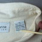 Liz Claiborne   Vintage Sandwashed Silk Button Up Blouse   Ivory   Size 14