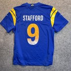 Nike Matthew Stafford Rams Jersey Youth M Blue Yellow Nfl On Field  9