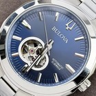 Bulova Surveyor Men s Automatic Watch 96a275 Blue Dial Stainless Steel 42mm