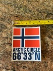 Arctic Circle Norway Flag Sticker - 66 33 North Ski Mountain Sports Gear
