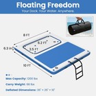 10  X 8  Inflatable Floating Dock With Eva Mat  Quick Pump  Brown
