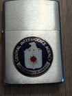 C i a Zippo Cigarette Lighter Silver Color Made In Usa Used No Box Rare Vintage