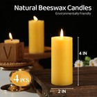 Natural Beeswax Pillar Candles 140 Hours Long Burning Pure Beeswax Candles Bu   