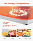 Vevor Commercial Food Warmer Buffet Bain Marie 1200w Steam Table With Three Pans