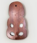 Maori New Zealand Hei Tiki Wood Carved Figure Wall Decor Paua Shell Eye 7 5 