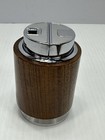 Vintage Colibri Electro Quartz Lighter Wood Chrome Table Lighter Mid Century Mod