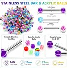 14g 16g 18g 20g Wholesale Body Piercing Kit Eyebrow Belly Nose Tongue Bar Ring