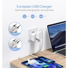 European Travel Plug Adapter Foldable International Plug 1 Ac Outlets  3 Usb