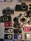 Huge Untested Camera Lot Digital And Film Sony  Pentax  Minolta Etc  See Photos 