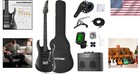 Electric Guitar Kit Full Size 39in Poplar Maple Body Beginner Accessories Pack