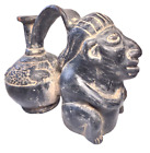 Handmade Antique Pre-columbian Chimu 6  Blackware Pottery 1100-1532 Ad Peru 