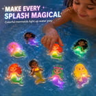 Mermaid Bath Toys Light Up Set Kids Pool Water Table Sensory Play For Girls 3