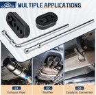 16pcs Universal Rubber Exhaust Hanger Stainless Steel Heavy Duty Exhaust 