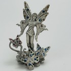 Vintage Sunglo 1994 Fairy Figurine Rhinestone Butterflies Fantasy Decor