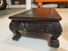 Antique Chinese Hand Carved Longyan Wood   Stand