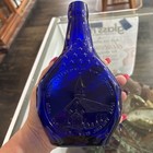 Vtg Clevenger Brothers  Cobalt Blue Glass Bottle Embossed Clayton Nj