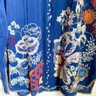 Johnny Was Tocayu Tunic Blouse Sailor Blue Embroidered  340