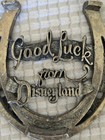 Vintage Walt Disney Prod   good Luck From Disneyland  Brass Horseshoe Souvenir
