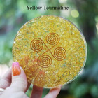 Orgone Charging Coasters 4 Inch Clear charge Your Orgone  Crystals  Food  Water