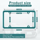 2 Pack Solid Rust-proof License Plate Frame  4 Holes Stainless Steel License