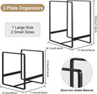 Plate Holder Organizer 3 Pack Metal Upright Dish Rack Plate And Bowl Storage Org