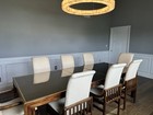Henredon Scene One Mid-century Modern Walnut   Mirrored Dining Table Set