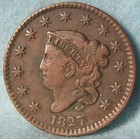 1827 Coronet Head Large Cent Near High Grade Details Old Us Coin  557