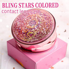 Contact Lens Case  Bling Stars Cute Contact Lenses Holder Travel Kit With Remove