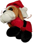 Dan Dee Collectors Choice Stuffed Plush Christmas Dog In Santa Suit Toy Brown 7 