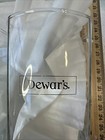 Dewars Scotch Whisky Tall Tumbler 5-1 2    Glass Thick Base Square Rare Find M390