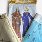 Simplicity 5315 Caftan 2 Styles Misses Sz 8-10  s m l  Vtg 1972 Cut Retro 
