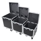 3 Ata Utility Trunk Road Case With Wheels  1 Large  1 Mid   1 Small Case