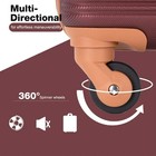 6 Piece Hardshell Luggage Set Hardside Lightweight Suitcase Tsa Lock  wine Red 