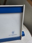 Vintage Estrela Toy Company Wooden Box Made In Brazil White   Blue 
