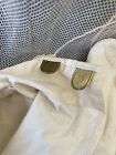 Vintage Authentic Japanese Beige Cotton Tabi Sock Split Toe Geta Sandal Kimono