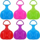  6 Pcs Snow Sled For Kids Large Plastic Skiing Board With Handle Portable 